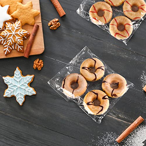 MoloTAR || 200 Pcs 5''x 7'' Clear Resealable Cello/Cellophane Good for Bakery,Adhesive Treat, Candle, Soap, Cookie Poly Bags4