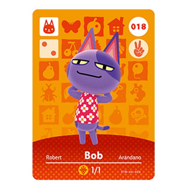 AEPRO - Villager Card Compatible Switch ɴЅ WIIU Animals Crossing Amixbo Game Cards Tag NFC Animals Set Ankha Julian BOB (018)