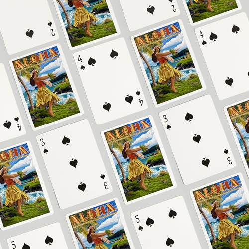 Lantern Press Aloha Hawaii Hula 52 Naipes Póker miniatura 4