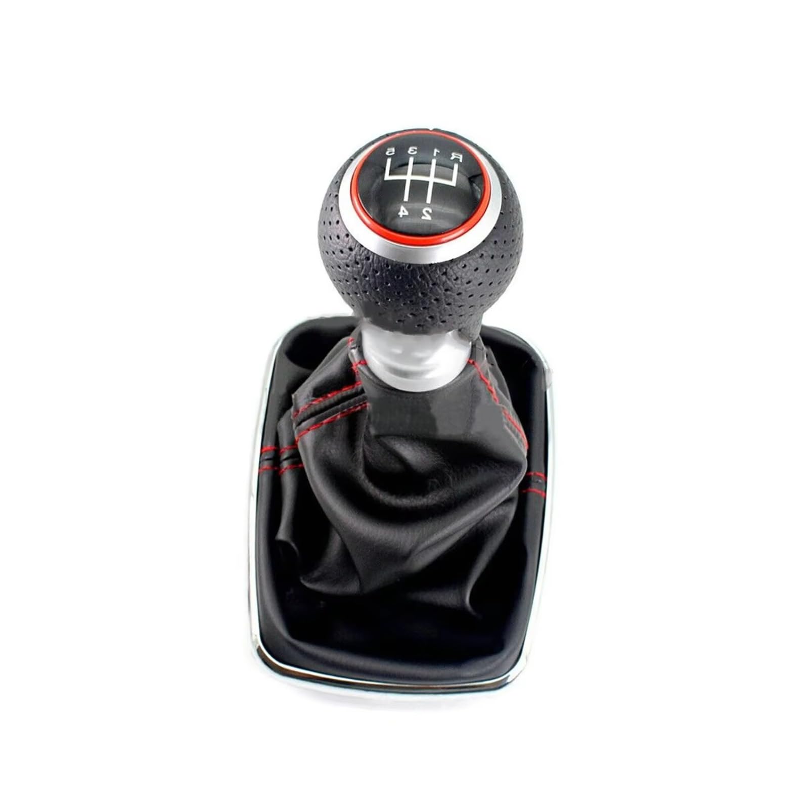 Rasfhyg One Color Gear Shift Knobs Compatible With Vw For Golf For Mk4 For Gti R32 1998-2006 Car Styling 5 For Speed 12Mm Car Gear Shift Knob Red Interior Replacement Parts