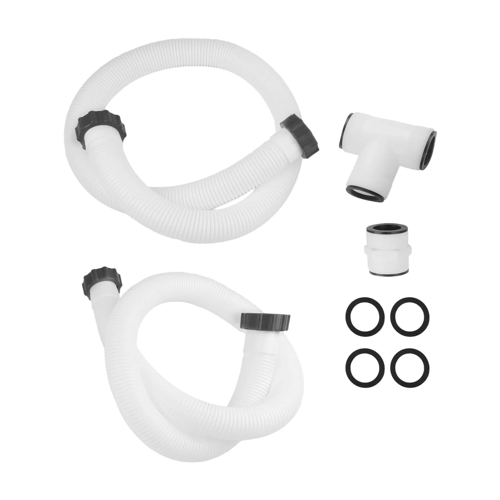 Affidabile kit di tubi per pompa filtrante per piscina, 2 tubi con raccordi splitter e deviatore a T per un facile collegamento, accessori per piscina ad alte prestazioni