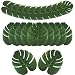 AerWo 48pcs Large Artificial Tropical Palm Leaves, 13.8 by 11.4inch, Hawaiian Luau Party Jungle Beach Theme Decorations for Table Decoration Accessories