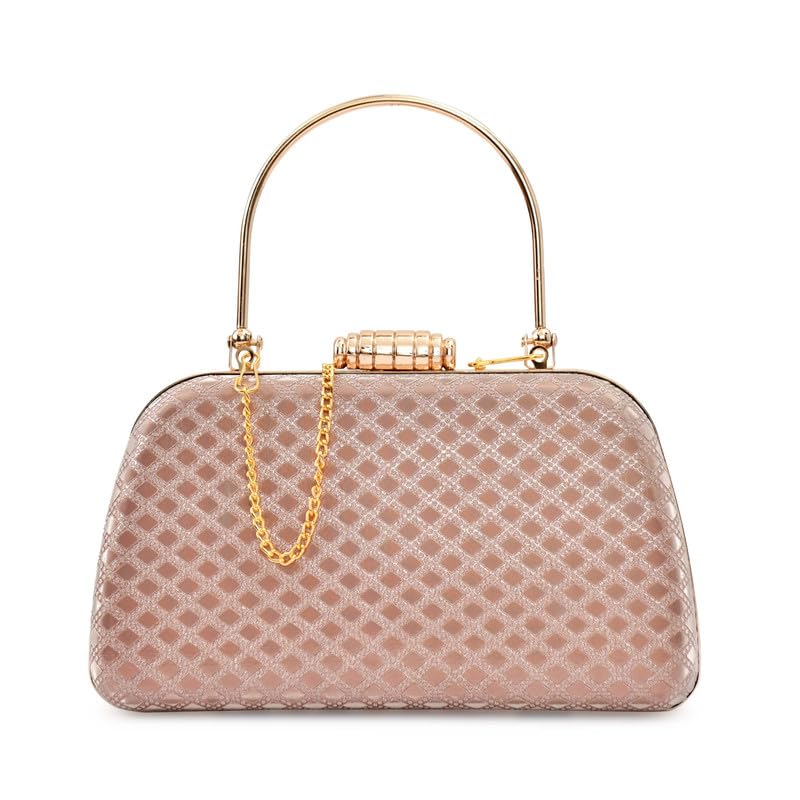 Women’s Vintage Clutch Handbag – Evening Purse with Chain Strap & Top Handle for Party or Wedding-image-32