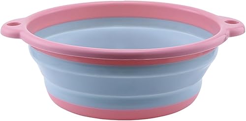 Tainrunse Tina de lavado portátil de plástico plegable lavabo de cocina platos de cocina lavabo para acampar suministros de viaje, rosa, S disponible en Yaxa Peru