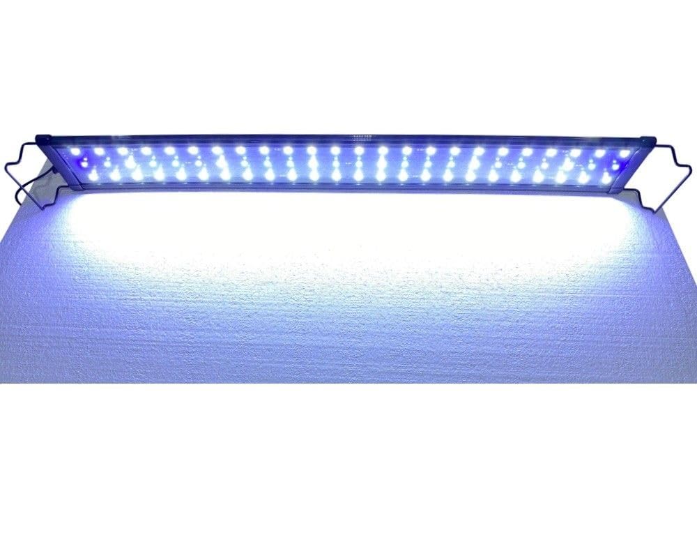 LAMPADA PLAFONIERA 120 CM 96 LED 120-140CM ACQUARIO LUCE BIANCA BLU PESCI PIANTE