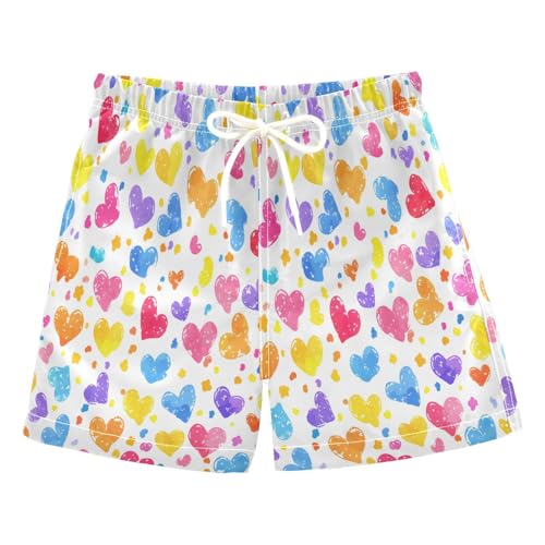 Boys Swim Trunks Toddler Swim Shorts Little Boys Swimwear Pink Yellow Purple Love Bathing Suit Swimsuit