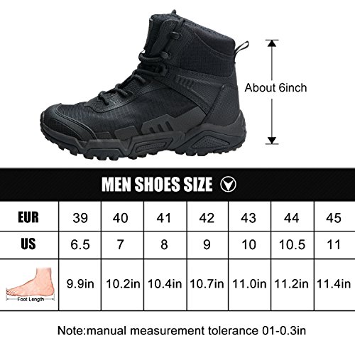 Free Soldier 6941099431754 Men'S Waterproof Hiking Boots 6 Inches Lightweight Work Boots Military Tactical Boots Durable Combat Boots  thumb #7