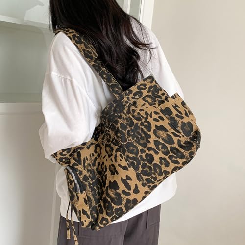 Sac de travail léger pour femme grand sac ordinateur imprimé léopard