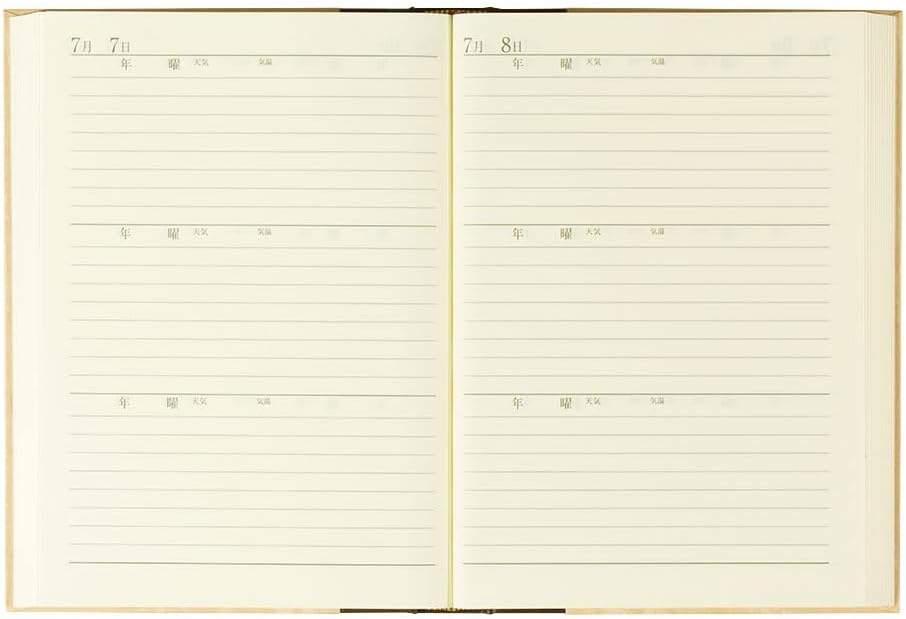 Midori 12106001A Diary for 3 Years, Western-Style with Buffer