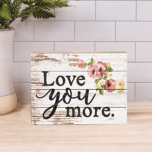 P-Graham-Dunn-Love-You-More-Watercolor-Floral-Whitewash-8-x-6-Solid-Wood-Boxed-Pallet-Plaque-Sign P Graham Dunn Love You More Watercolor Floral Whitewash 8 x 6 Solid Wood Boxed Pallet Plaque Sign