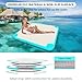 AZXRHWYGS Inflatable Floating Dock Platform Floating Island Raft Water Mat Swim Raft with None-Slip Surface for Pool Beach Ocean