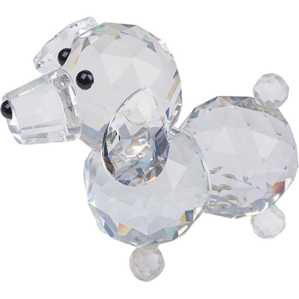Lpitoy Cut Crystal Dog Animal Figurine Collection,Glass Dog Ornament Table Decor