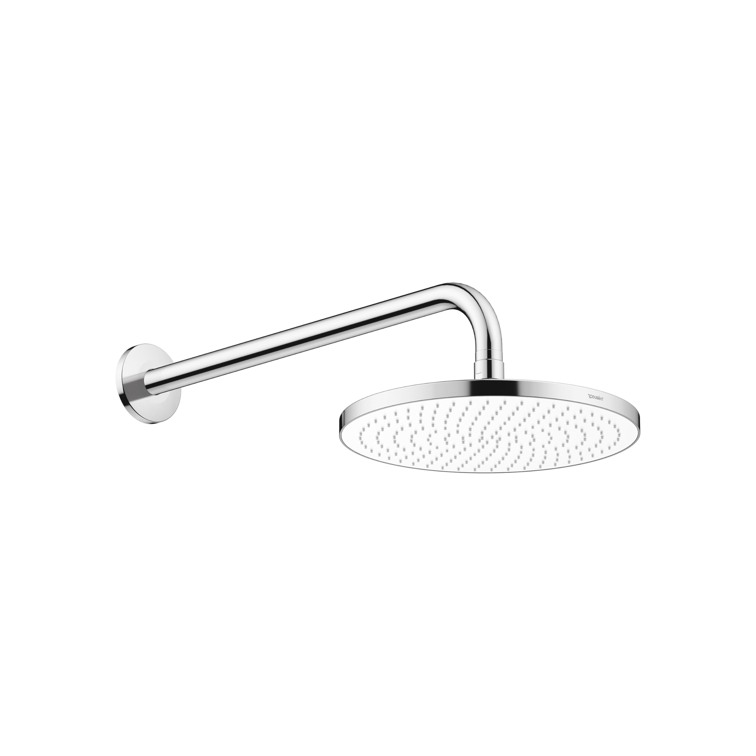 Douche de tête Duravit ronde blanche et chromée haute qualité