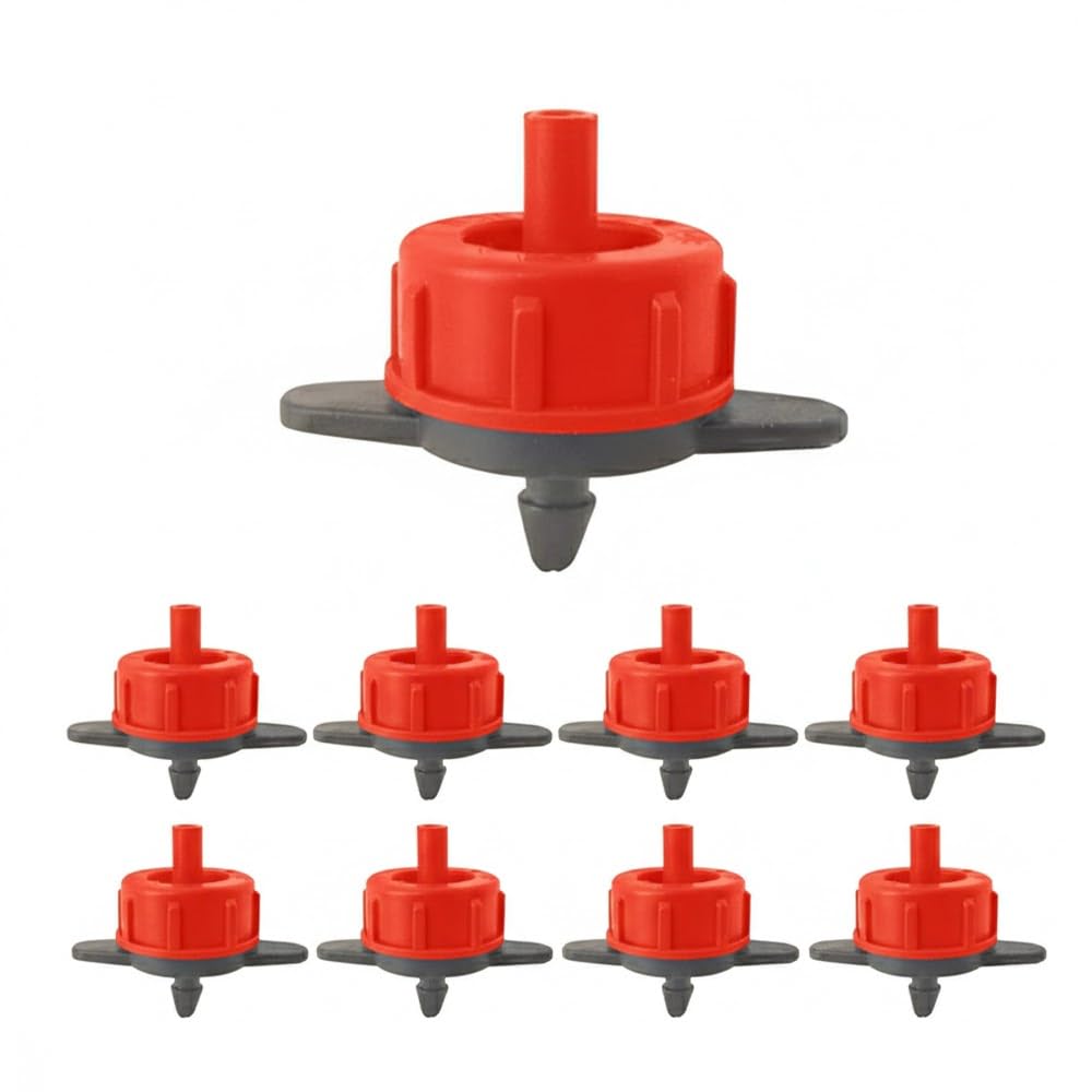 Suinga 100 x Gocciolatore per irrigazione autocompensante da 16 litri/ora, smontabile. Gocciolatore pizzicato adatto per microirrigazione