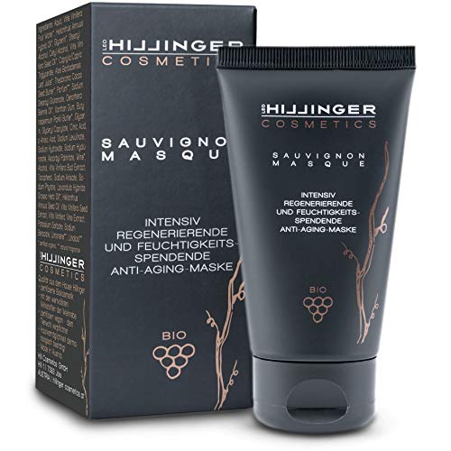 HILLINGER COSMETICS - BIO Sauvignon Gesichtsmaske - intensiv regenerierende und feuchtigkeitsspendende Anti-Aging-Maske - Aloe Vera - straffe Haut für Männer und Frauen - 75 ml Cover