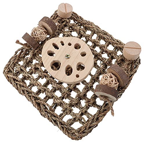 iplusmile Vogel Accessoire 1 st Rabbir Kooi Gras Mat Geweven Bed Mat Cavia Hamster Nest Kauwspeelgoed - Afbeelding 5