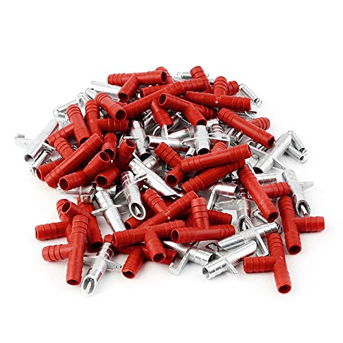 30pcs bebedero de agua de pez�n de conejo autom�tico bebedero alimentador de aves de corral conejito roedor rat�n animal de granja suministros para mascotas - rojo y plata