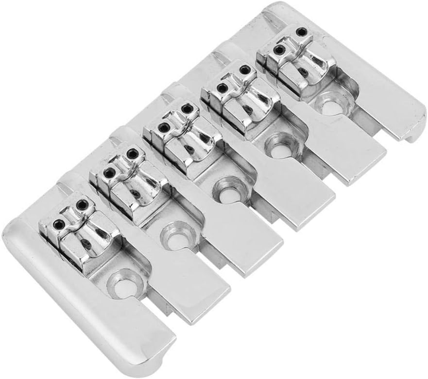 Bass Saddle, High-Quality Replacement, 5-String Electric Bass Bridge, Durable for Electric Bass Players for Live Performances, Studio Recording, Practice Sessions