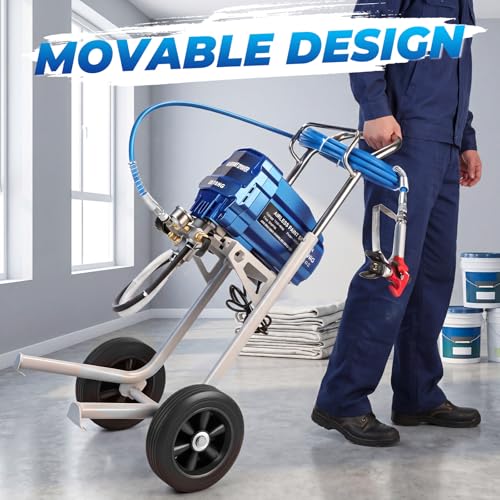 1800W Cart Airless Paint Sprayer, 3300 PSI Thinning-Free, High-Efficiency Sprayer,Professional Painting Tool for Home Interior and Exterior, Furniture, and Fences by GEARCESS - Image 6