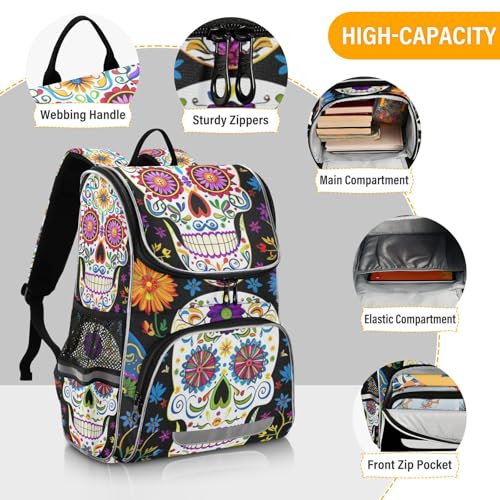 Mochila escolar reflectante con compartimento para portátil infantil 4