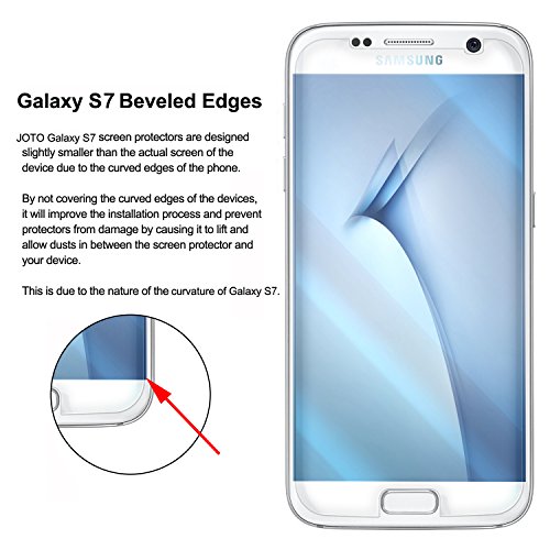Samsung Galaxy S7 Tempered Glass Screen Protector - Joto Galaxy S7 Tempered Glass Screen Protector Film Guard 0.30 Mm Rounded Edge Real Glass Screen Protector For Samsung Galaxy S7 2016 (1 Pack) #TOP1