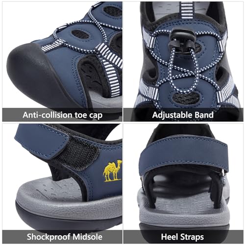 Image of CAMELSPORTS Men's Hiking Sandals Closed Toe Outdoor Beach Sandal Waterproof Sport Fisherman Sandals Water Shoes