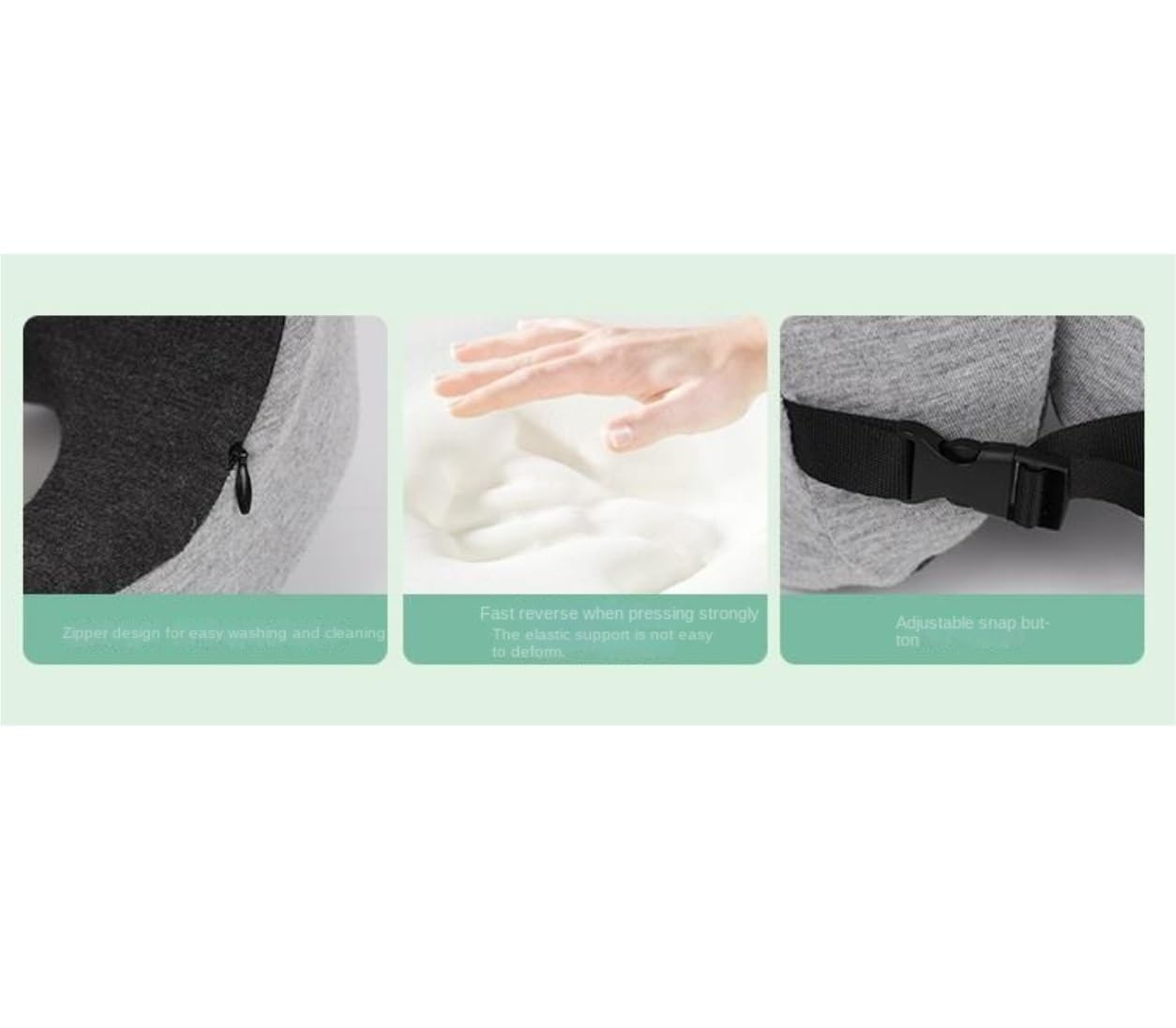 Compact Coussin De Voyage Oreiller De Voyage en Mousse À Mémoire Forme, Cervical Coton pour Avion avec Cache-Yeux Et Sac Rangement pour Bouchons d'oreilles Adultes Bureau