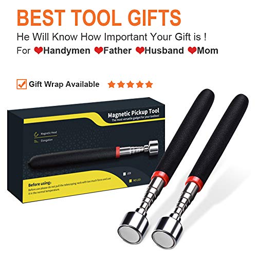 Stocking Stuffers Tool Gifts For Men - Magnetic Tool Pickup,Telescoping Magnet, Gadget Tool For Women, Christmas Tool Gifts Ideas For Men Dad Husband Handymen Woodworker,Magnet Tool 2 Pack #TOP1