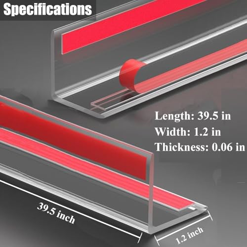 Image of Clear Self-Adhesive Wall Corner Guards Walls Edge Protector & Corner Protectors for Wall, Furniture Corner, Door Easy to Install for Baby (6 Pcs, 1.2in x 39.5in)