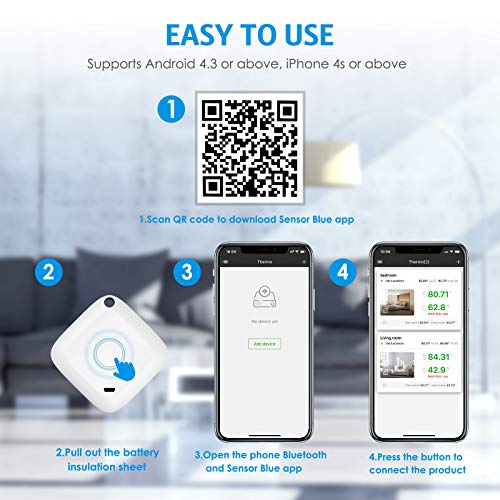 2-Pack-Brifit-Digital-Thermometer-Hygrometer-Bluetooth-50-Room-Thermometer-Indoor-Outdoor-Humidity-Meter-with-Temperature-Notification-Alert-Data-Export--Humidity-Monitor-for-Baby-Greenhouse