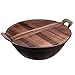 Wok Round Bottom Ghisa in ghisa vecchio stile a forma di ghisa addensata artigianale wok non patinato wok 32cm / 34 cm / 36cm / 38 cm / 40 cm (Size : 40 * 14.5cm)