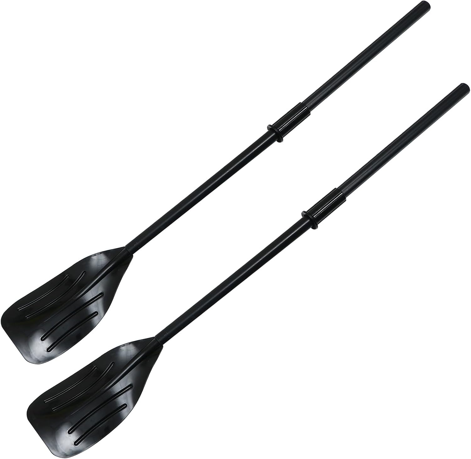 FUOYLOO Detachable Kayak Paddle and Canoe Oars Set, 2pcs Reinforced PVC Boat Paddles for Inflatable Boats and Dinghies, Black Water Sports Accessory for Kayaking and Canoeing