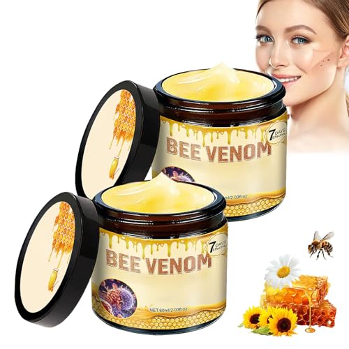 Bee Venom Skin Cream, 2Pcs Natural Bee Venom Cream, Suitable for Everyday Skincare & Most Skin Types
