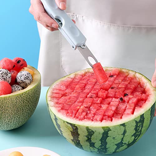 Melão, 3-em-1 Melon Baller Scoop, com colher colher melão colher frutas removedor sementes faca mela