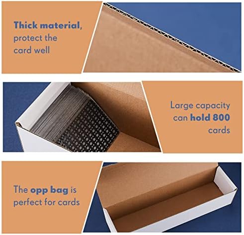6 Pcs Trading Card Storage Box Trading Card Boxes Game Sport Card Cardboard Box Collectible Trading Card Cases for Baseball Card Football Card Basketball Card Storage