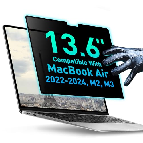 Écran de confidentialité magnétique MacBook Air 13.6 M2 M3 anti lumière bleue