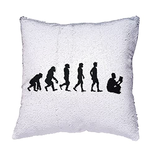 Coussin avec Housse Sequin Noir de qualité pour passionné de lecture - 4