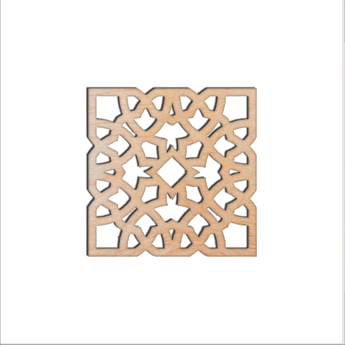 Haoser Wall Decor 3mm Wooden Carved Panel, Birch Jali for Room Partition, Screen, Divider, Door, Windows (Panel-9_Length-20cm_Width-20cm)-picture-25