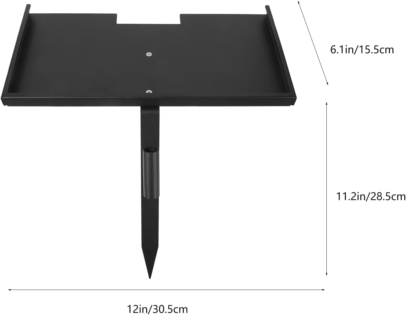 Yardwe Heavy Duty Grave Marker Stand for Cemetery Memorial Plaques Iron Metal Holder for Loved Ones and Pets with Flower Bouquet Tube 12X11 Inch Durable Outdoor Memorial Sign Stake