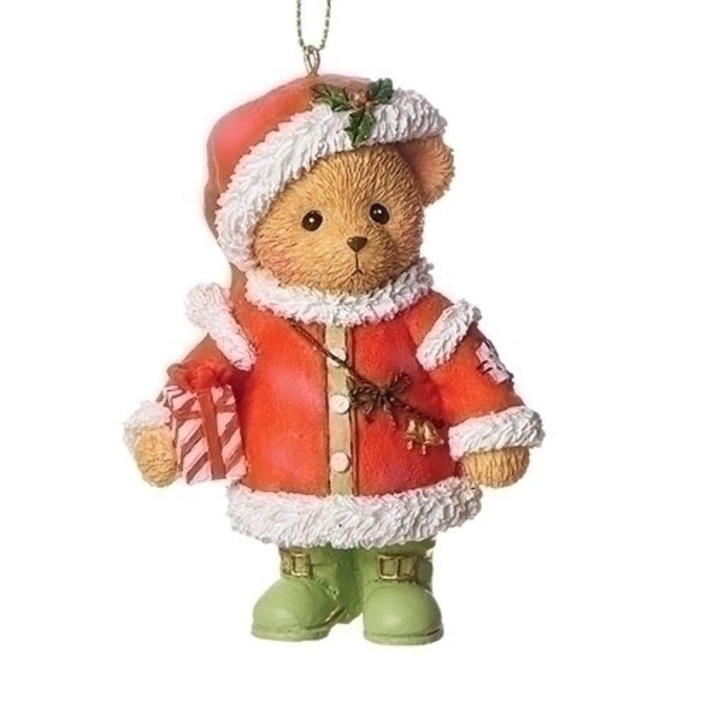 Romain Santa Teddie figurine de noël en résine de 8,3 cm pour décoration festive