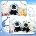 Hagusahuo Shark Plush Stuffed Cat, 8inches Black Cat Plush with Blue Shark Hood Removable, Cute Plushies Kawaii Cat Stuffed Animal Doll Toy Birthday Gifts for Kids Boys Girls