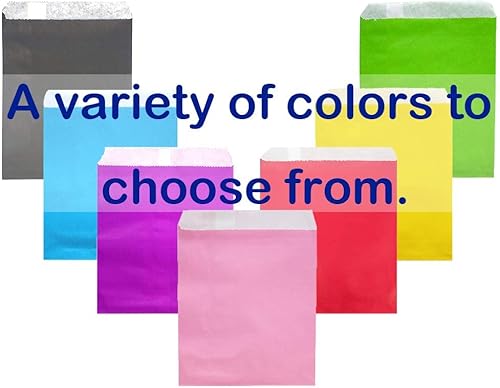 Miniatura 4 de AZOWA Sacos de papel pequeños de 200 quilates, color naranja, 5 x 7 pulgadas, bolsas de bufé de dulces para fiesta