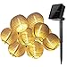 Produktbild SUAVER Solar Lichterkette Bunt Lampion Außen Outdoor Laternen 30er Kugeln für Weihnachten Party Lichterpfindlich Uping (Warmweiß)