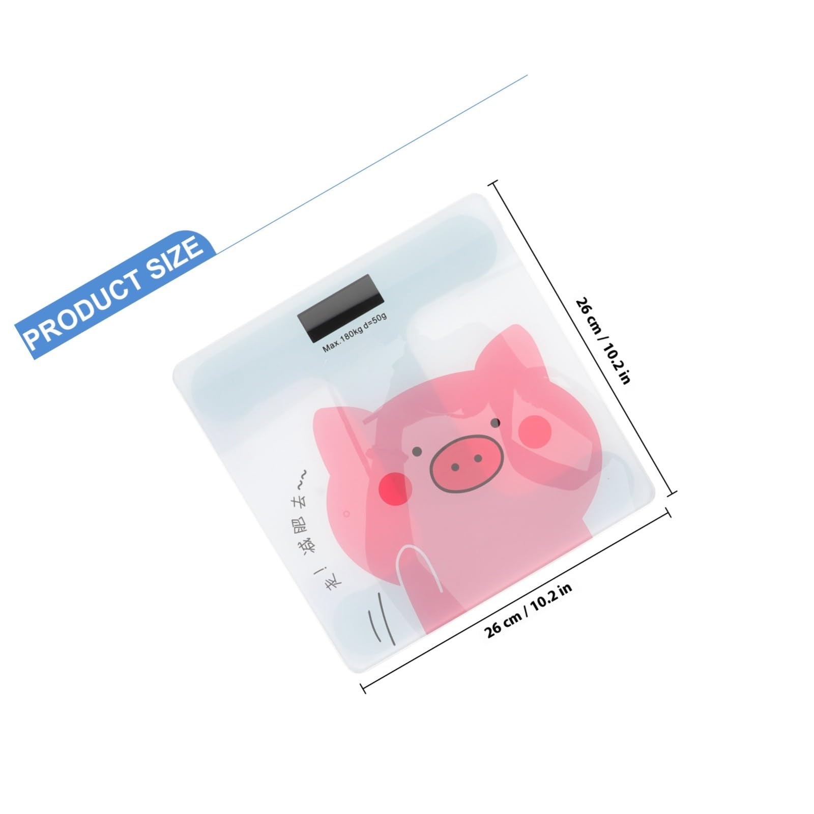 Vaguelly Pèse-personne Numérique Grand Écran Lcd et Verre Trempé, Balance Corporelle Automatique Précise Batterie Intégrée pour Maison et Salle de Bain