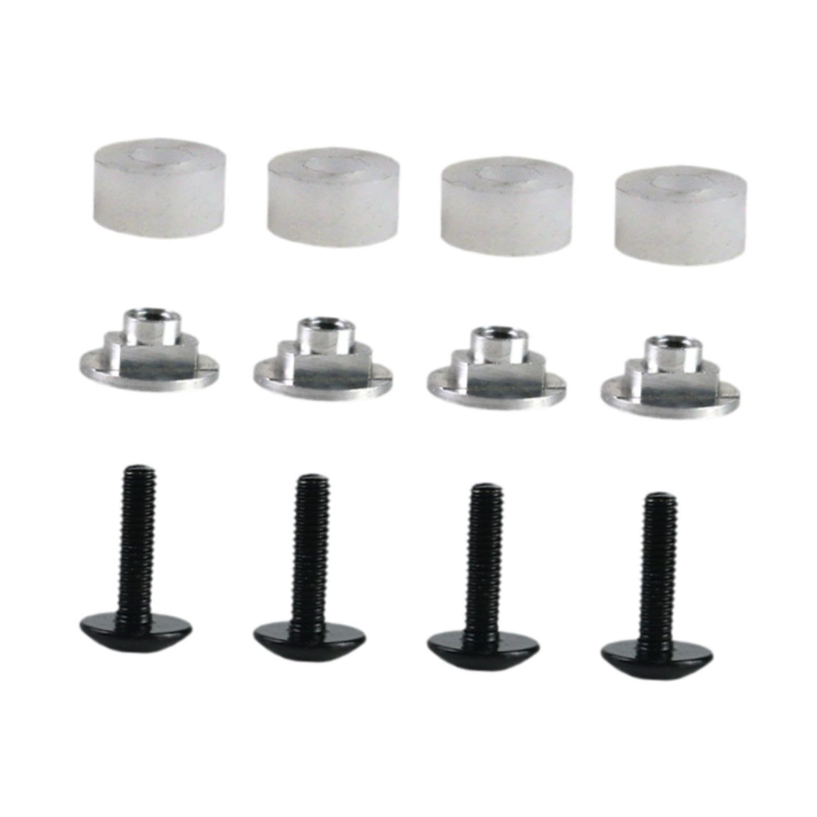 Fenteer Kit de visière de Hockey M4 4 pièces, Facile à Installer avec entretoises, pièces de Rechange, vis et écrous Robustes pour visière de Hockey