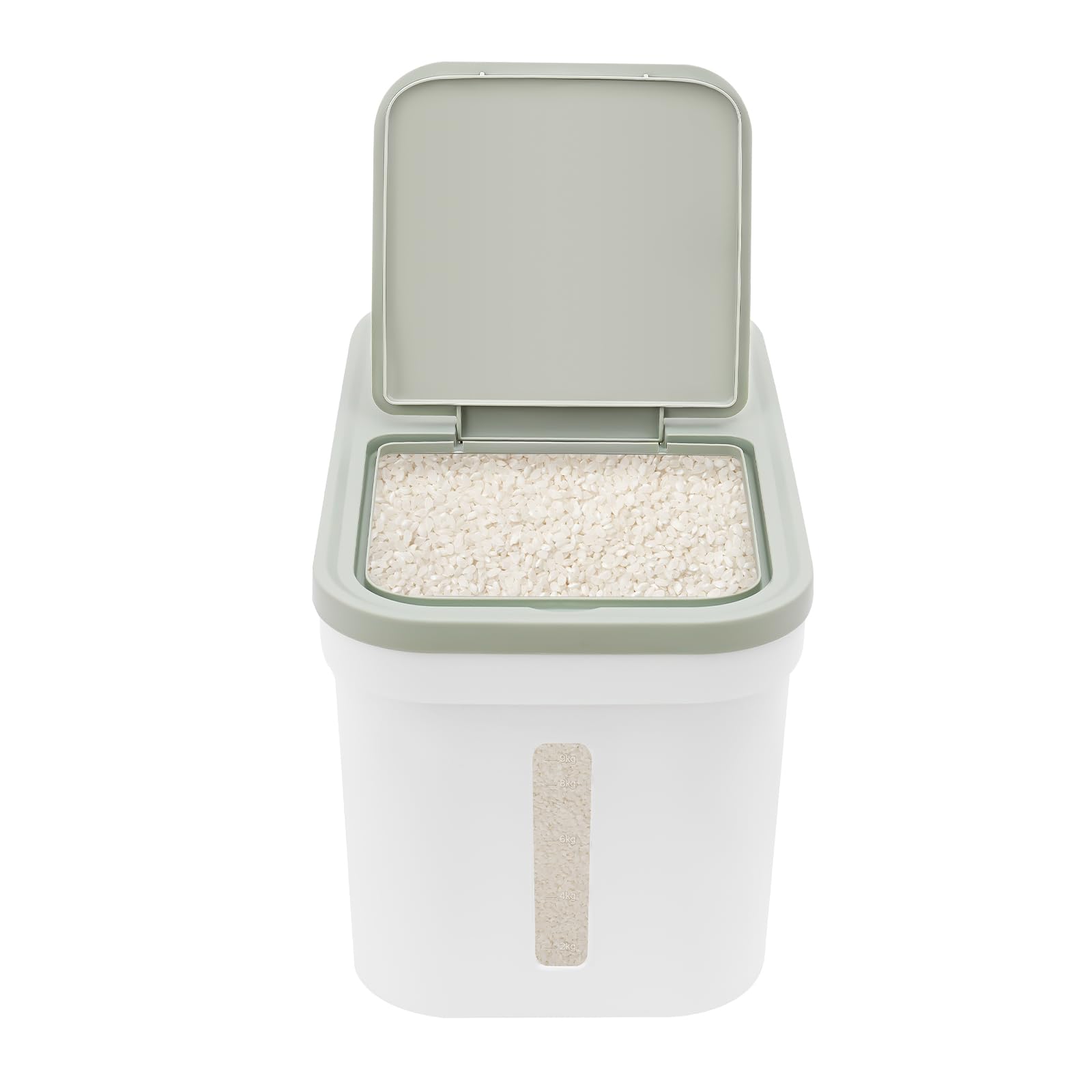 Boîte Hermétique Pour Riz Et Céréales - 10kg - Sans BPA - Bec Verseur - Transparente - Compacte Et Empilable - Idéale Cuisine