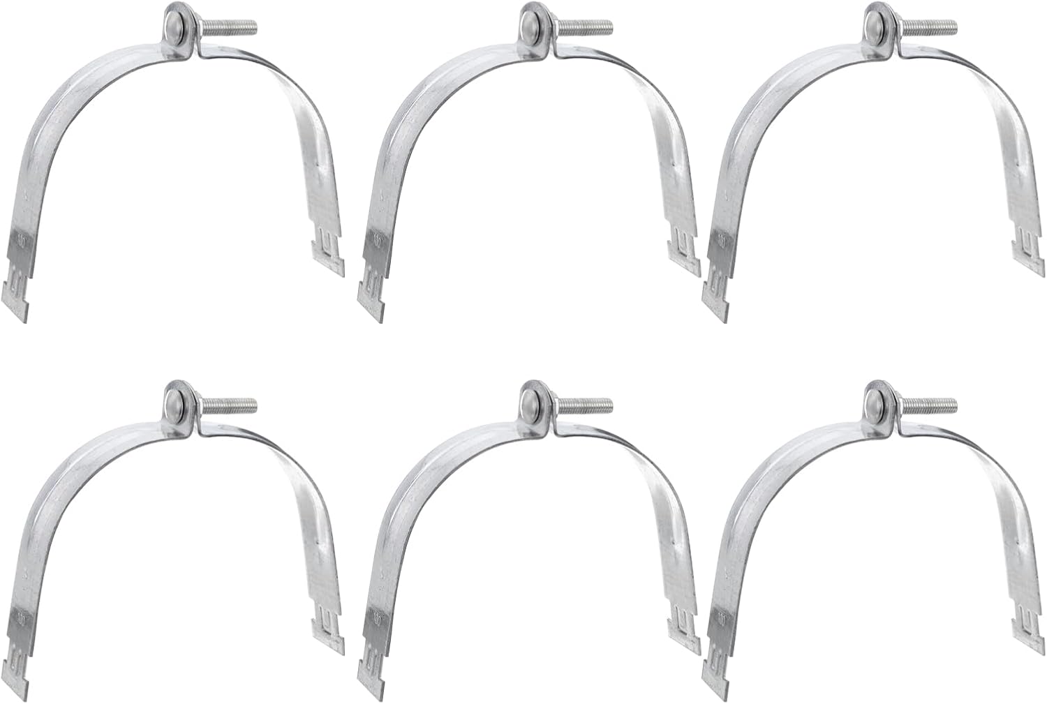 uxcell 4-1/2" EMT Strut Clamps Steel for Rigid Conduit and Pipe 6Pcs Universal EMT Strut Clamps with Bolt and Nut for Rigid Conduit and EMT