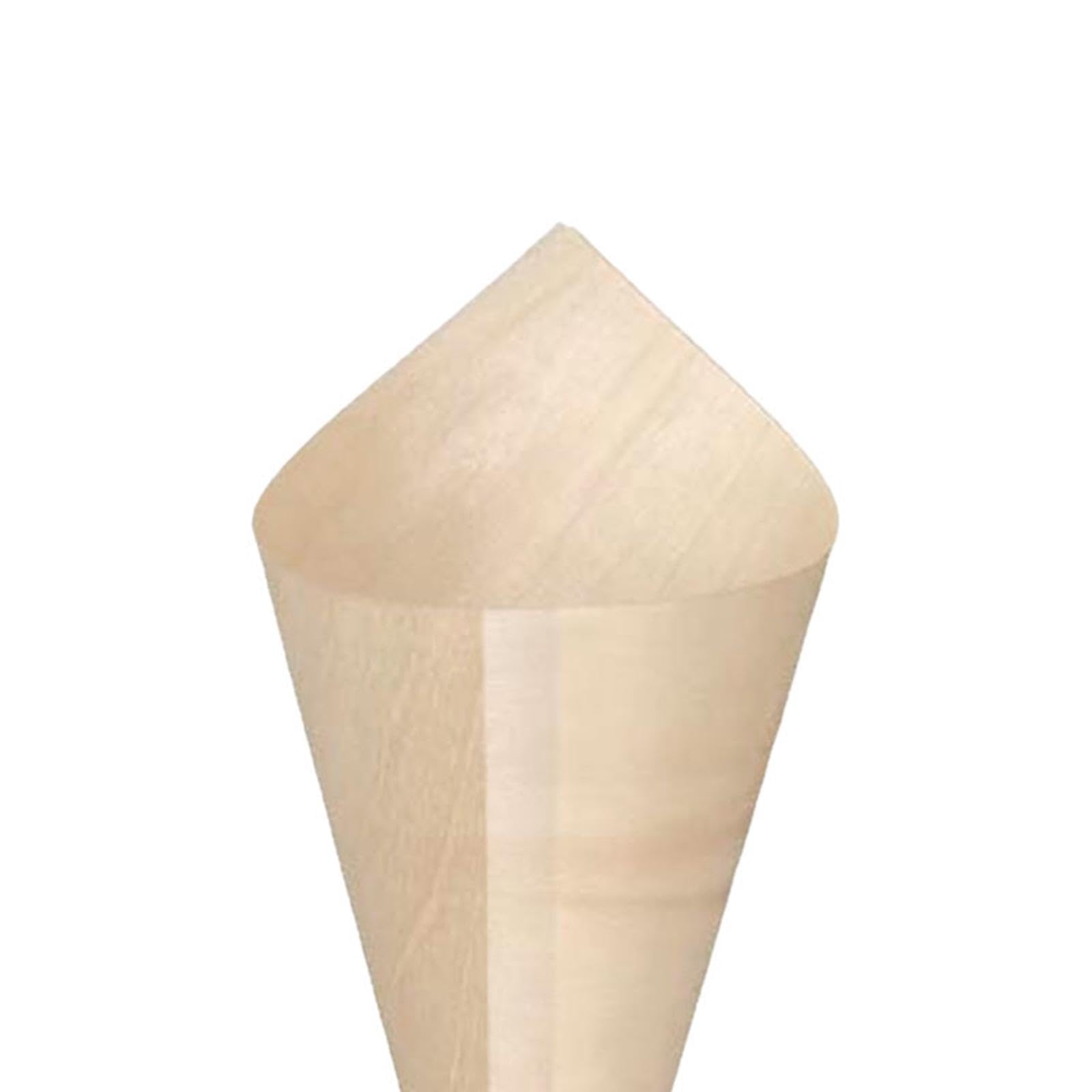 100 Pezzi Coni Popcorn Portaconi Gelato Coni Dessert Contenitori Snacks in Legno da Usare per Ristorante Party Cafe Matrimonio Celebrazione, 17x24 cm