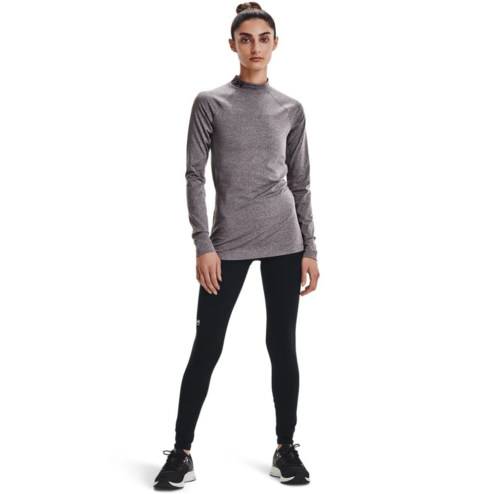 Under Armour UA CG Authentics Mockneck Haut à col Polo Ultra-Chaud pour Femmes, Top de Course Thermique à Manches Longues avec Technologie Anti-Odeur Femme (Lot de 1)