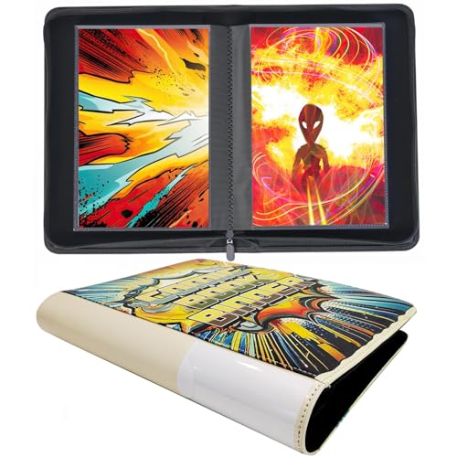 ANIXITECH Comic Book Storage Album?24+ Comic Book Binder, for Current, Silver Age, Regular Comics Bagged and Boarded, Sleeves for Displaying Comic Books and Comics Book Storage